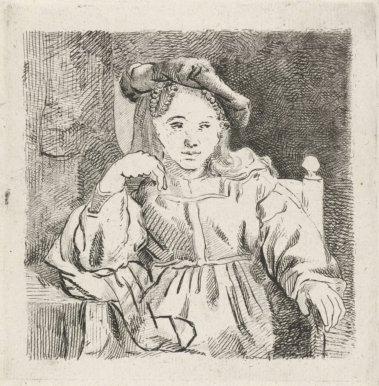 Seated Girl by David van der Kellen