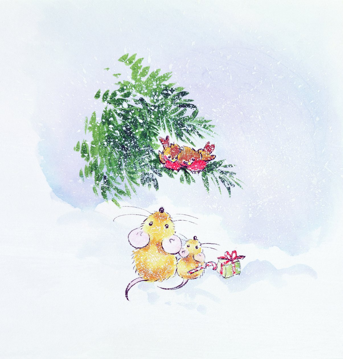 Christmas Mice and Robins by Diane Matthes