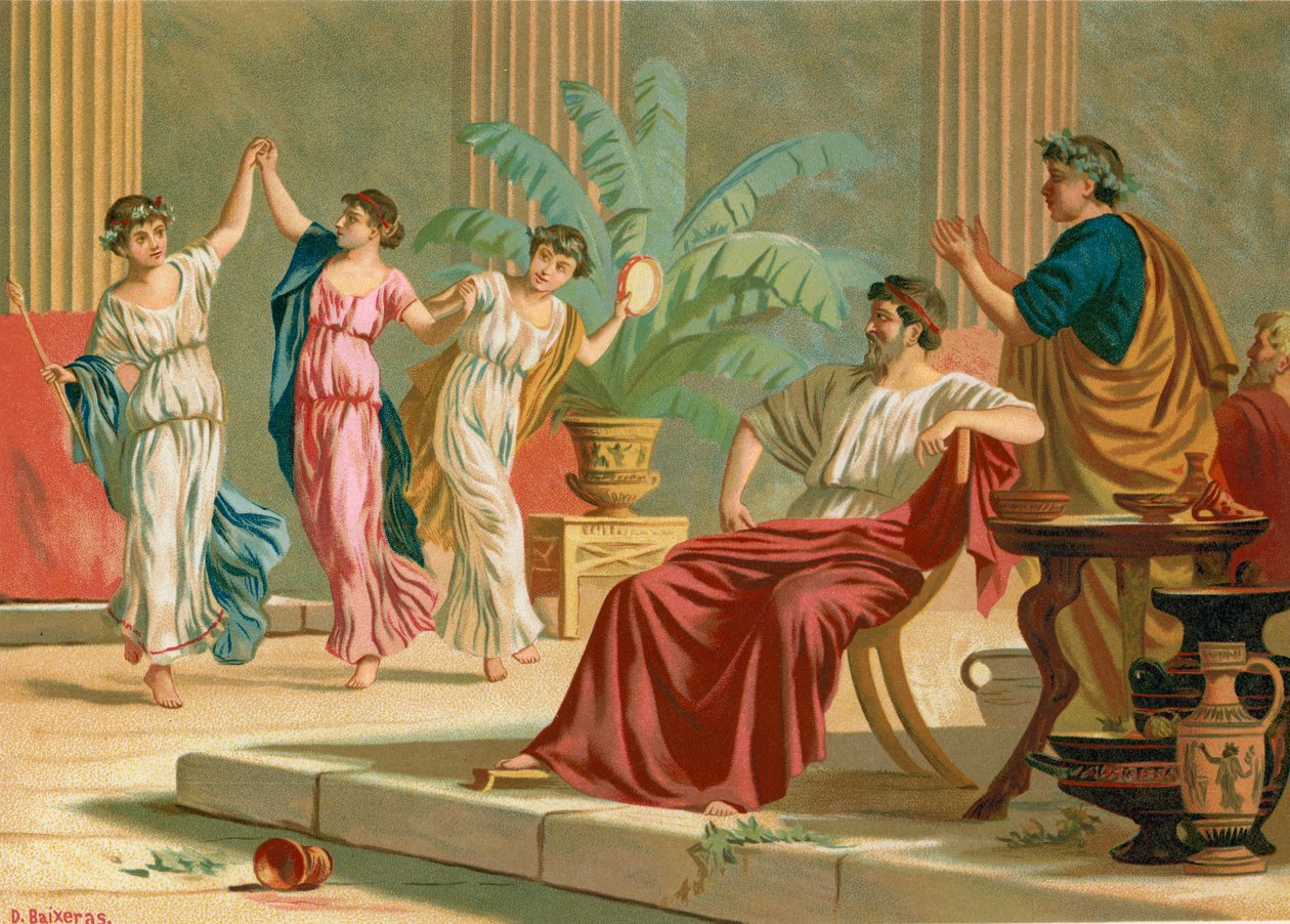 Greek Dancing During Dinner by Dionisio Baixeras Verdaguer