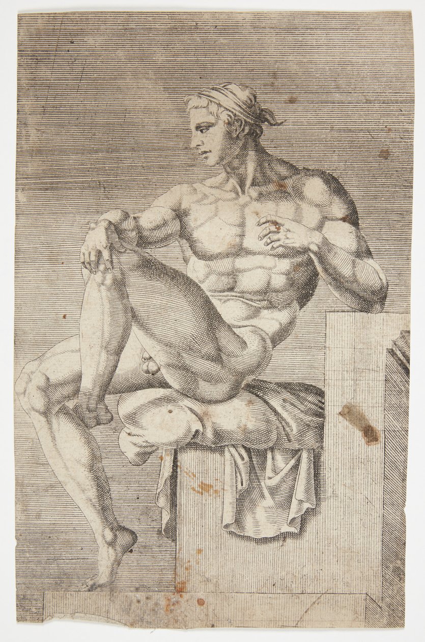 Nude from the Sistine Chapel by Dirck Volckertsz. Coornhert