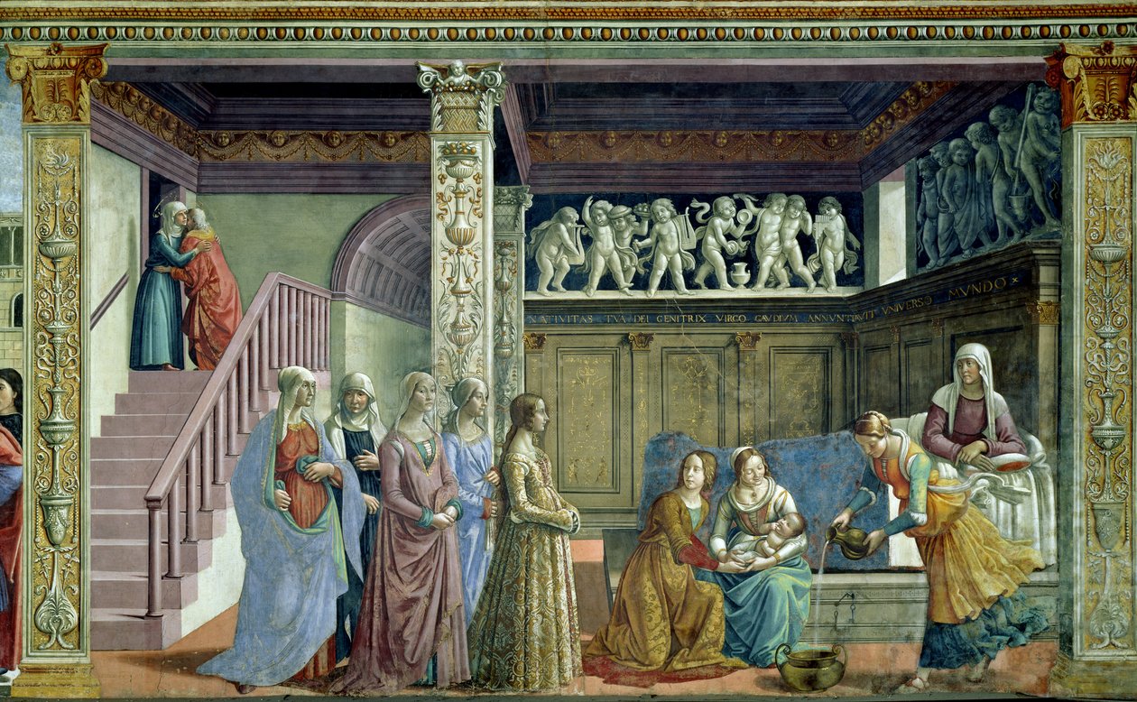 The Birth of the Virgin, 1486-90 by Domenico Ghirlandaio