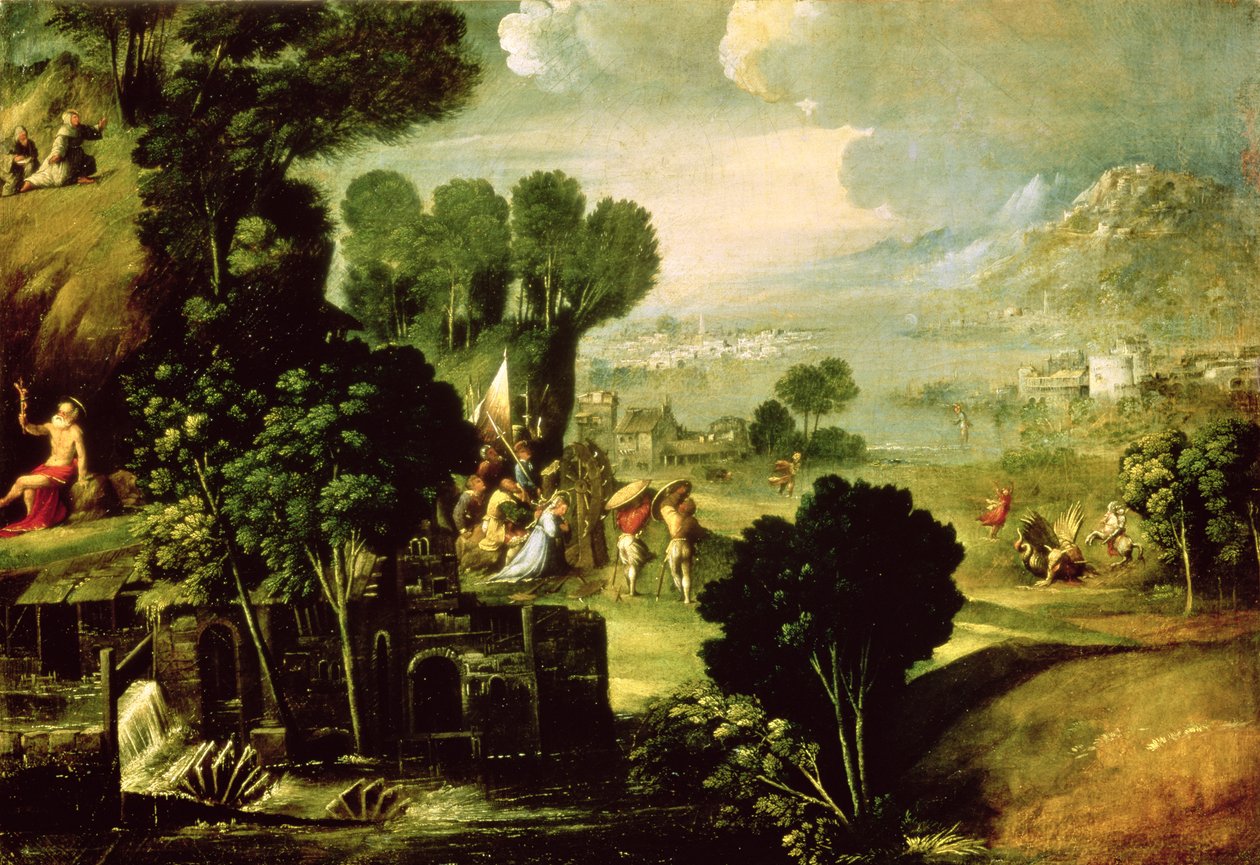 Landscape with Saints by Dosso Dossi