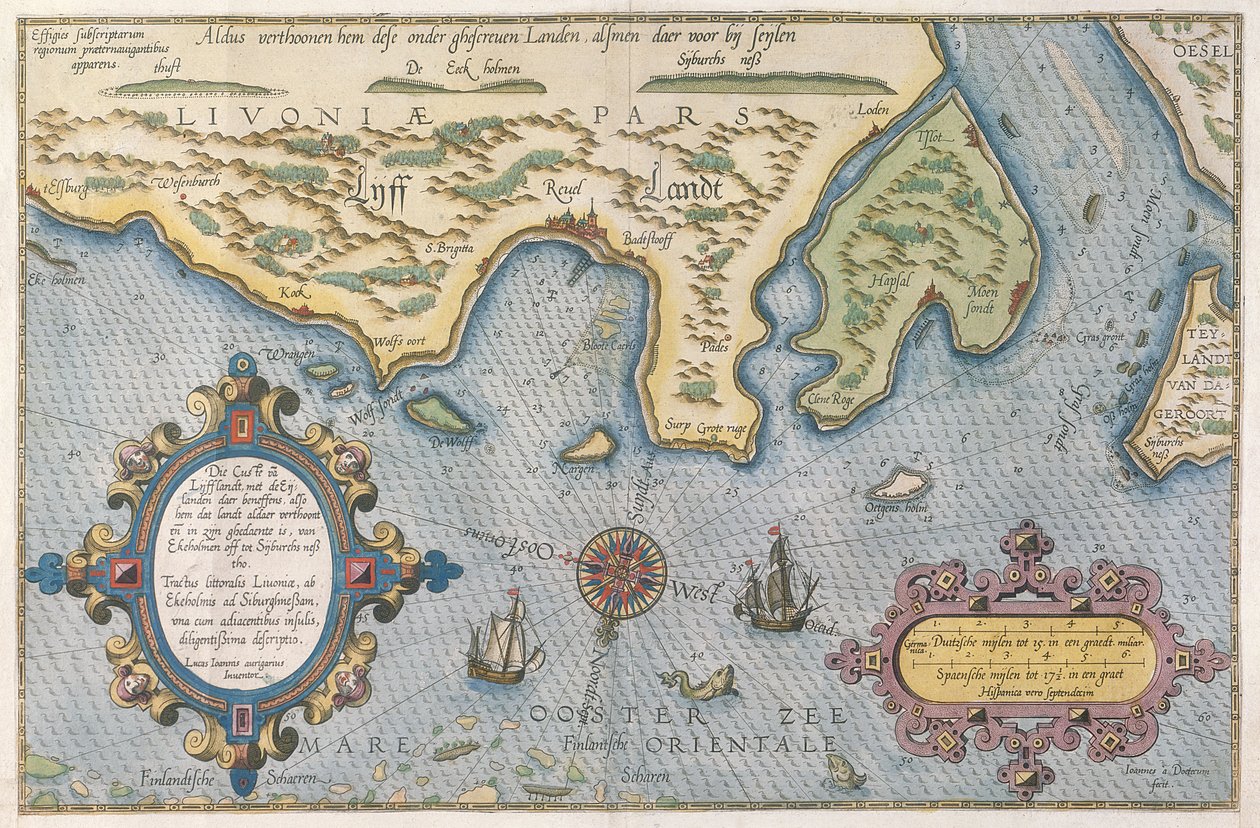 Dutch Trade Map of the Baltic Sea by Dutch School