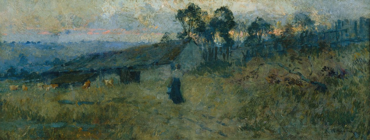 The Milking Shed by E Phillips Fox