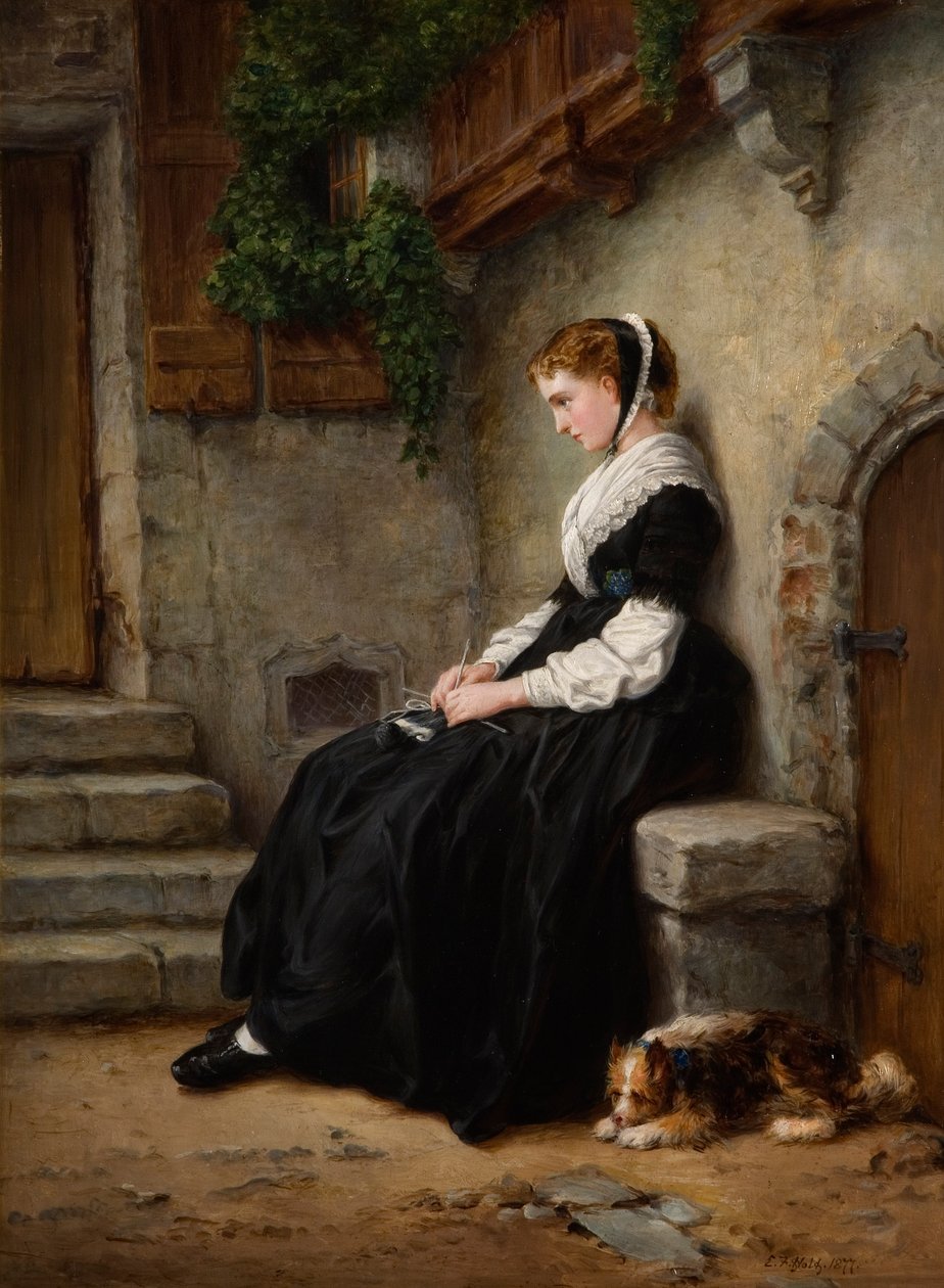 The Orphan, 1877 by E.F. Hold