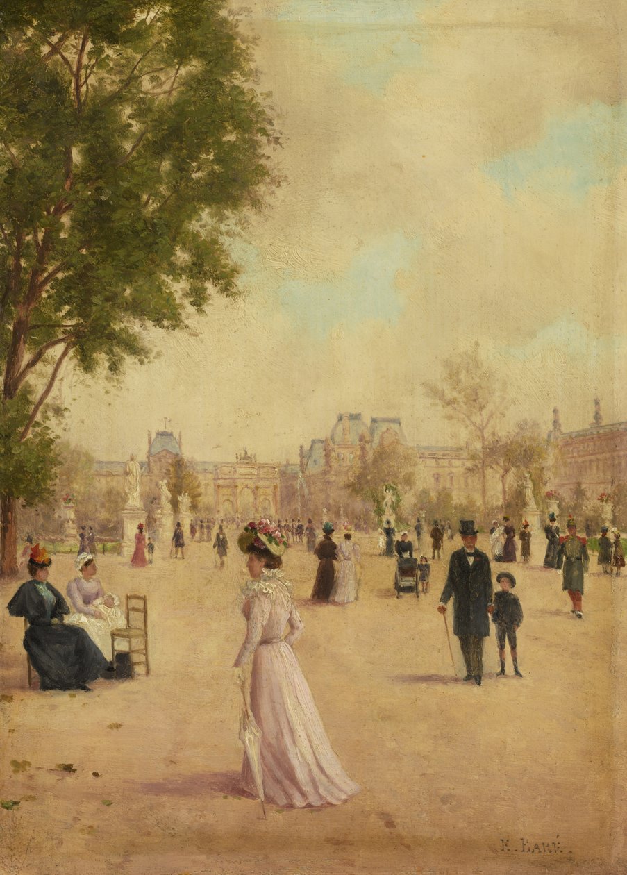The Tuileries Gardens by E. Baré