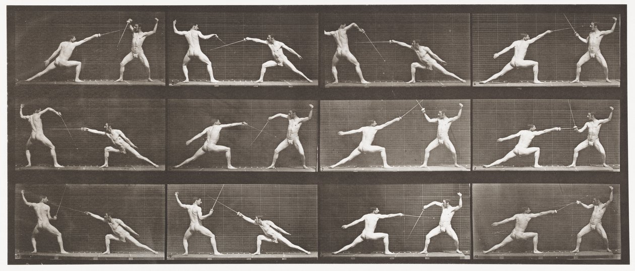 Fencing by Eadweard Muybridge