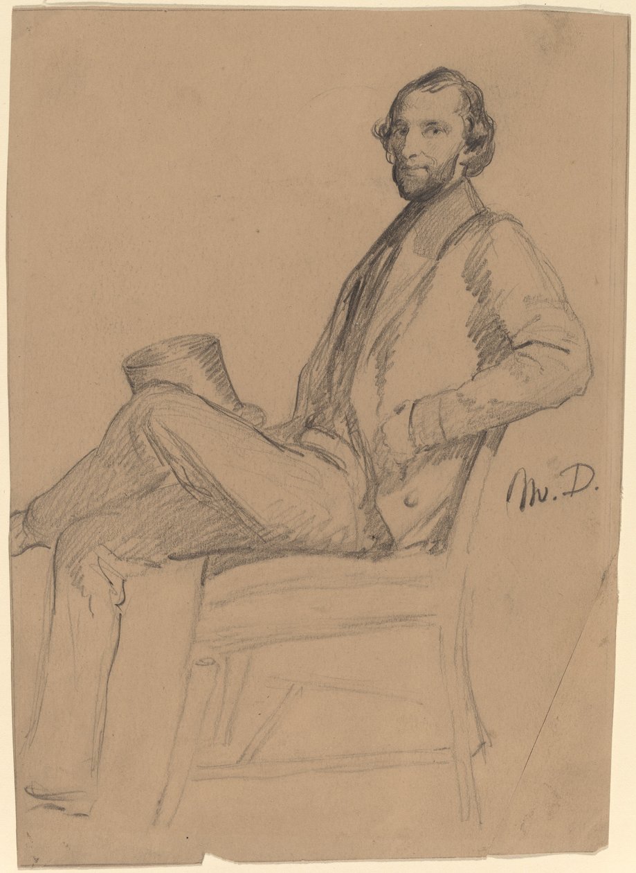 Seated Study of M.D. by Eastman Johnson