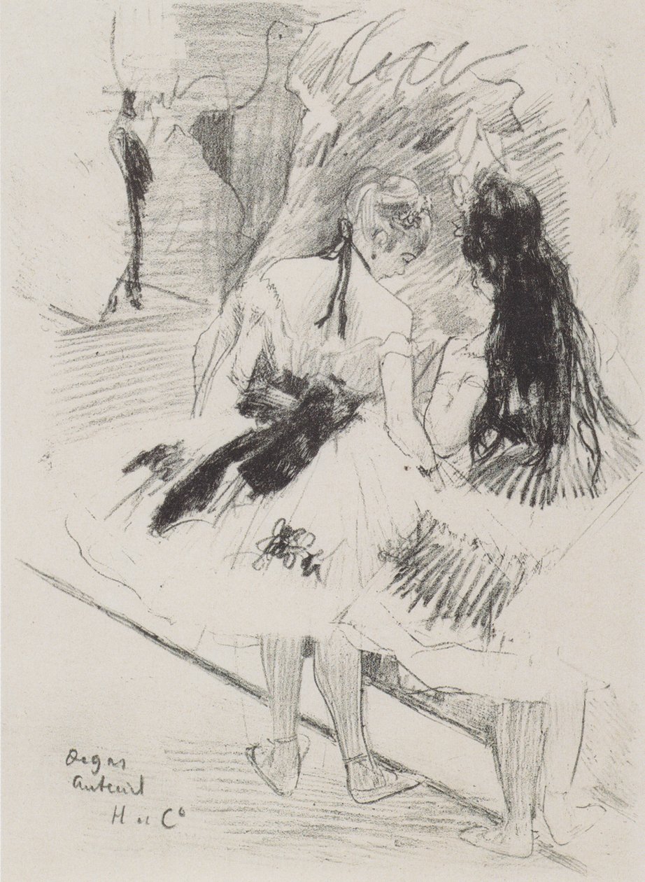 Behind the Scenes by Edgar Degas