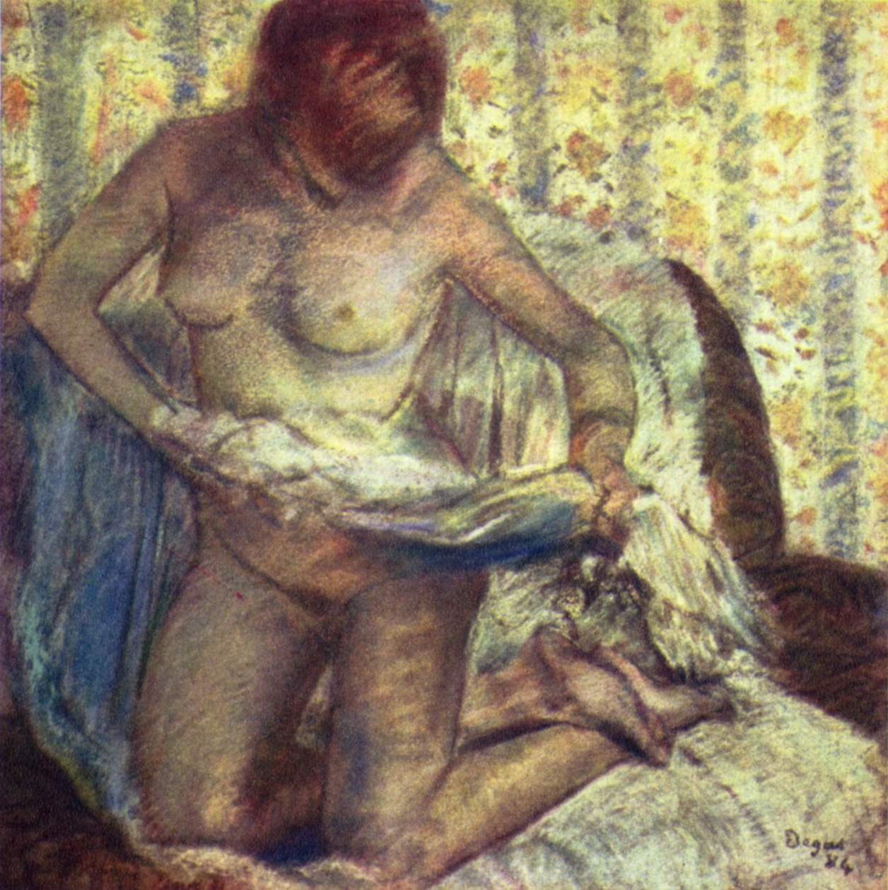 Kneeling Woman by Edgar Degas