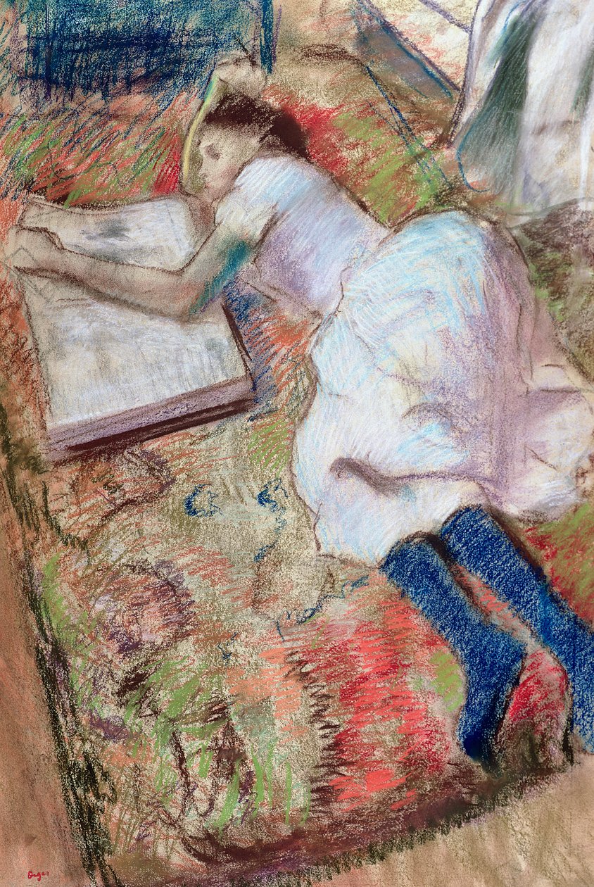 Reader Lying Down by Edgar Degas