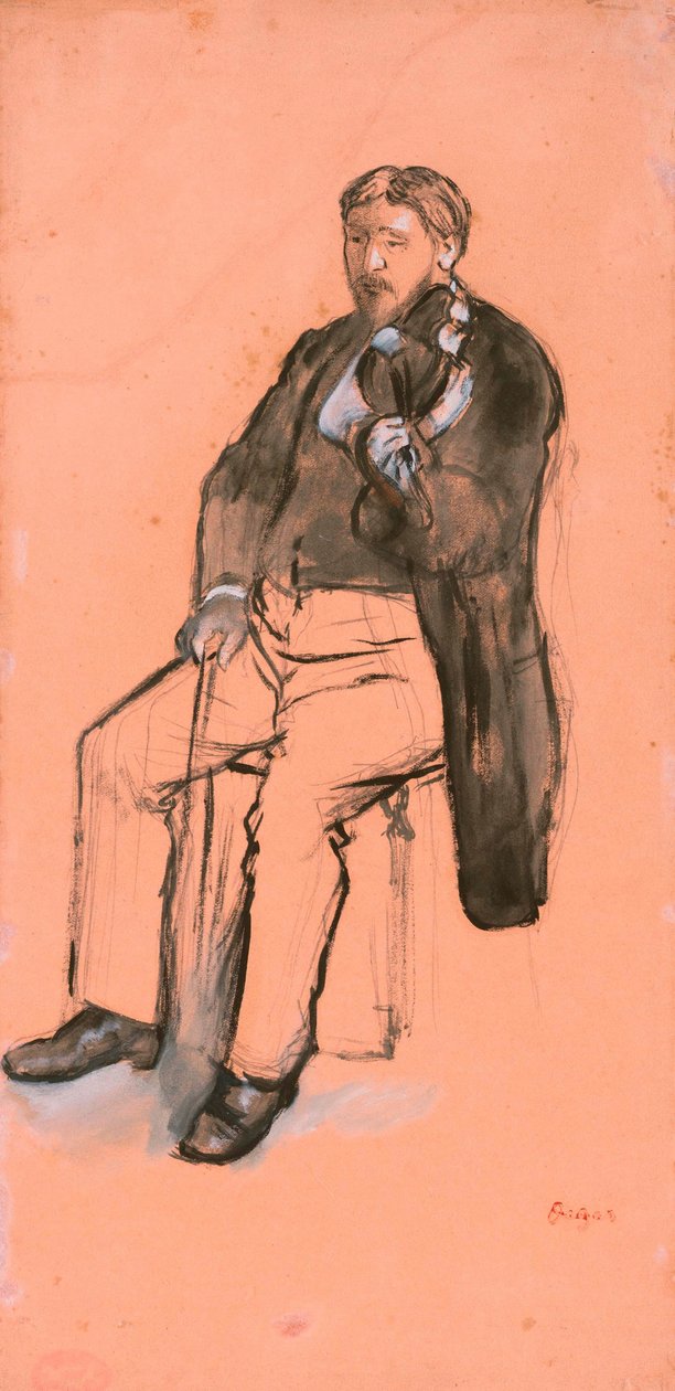 Seated Violin Player by Edgar Degas