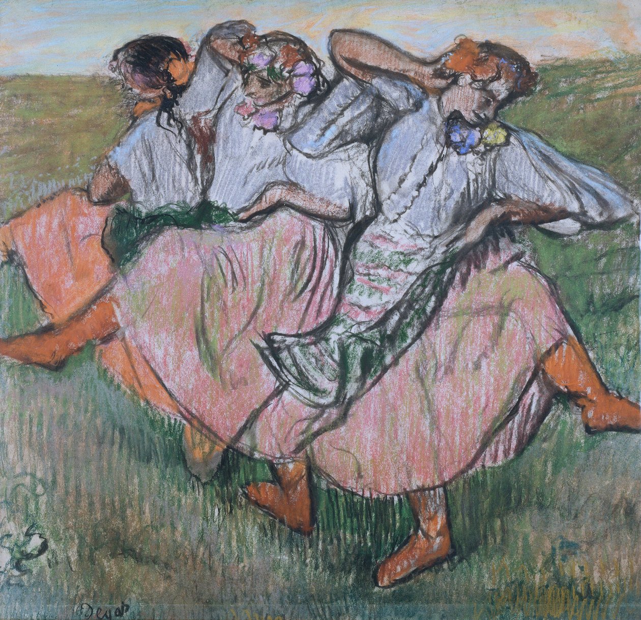 Three Russian Dancers by Edgar Degas