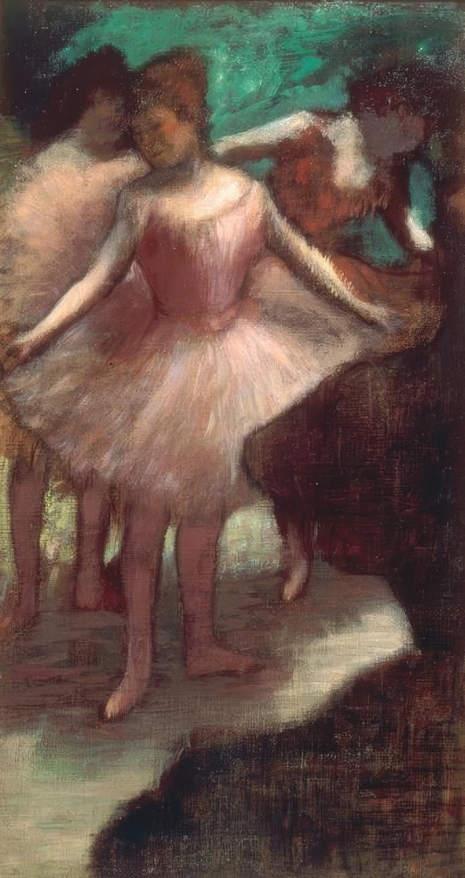Three Dancers in Pink by Edgar Degas