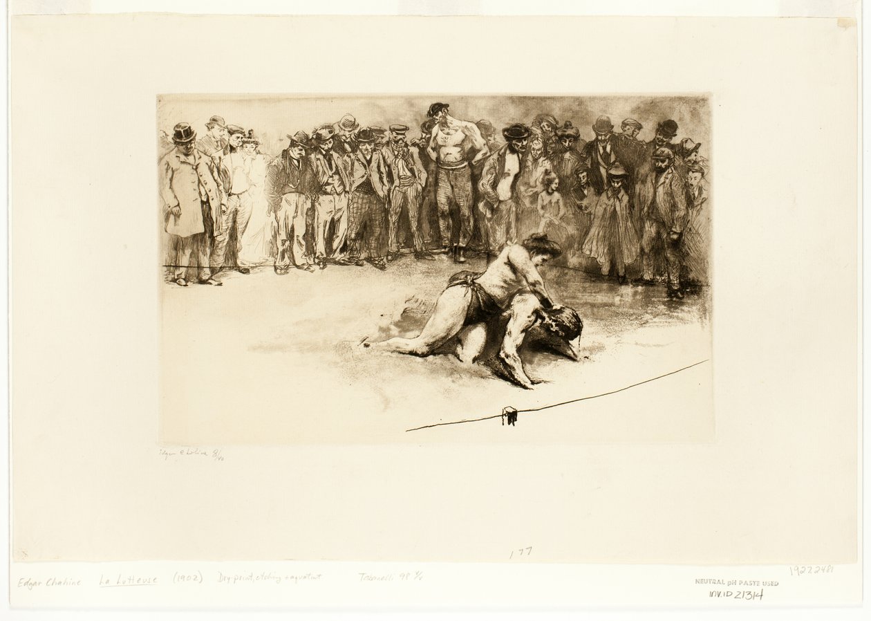 Female Wrestler by Edgar Chahine