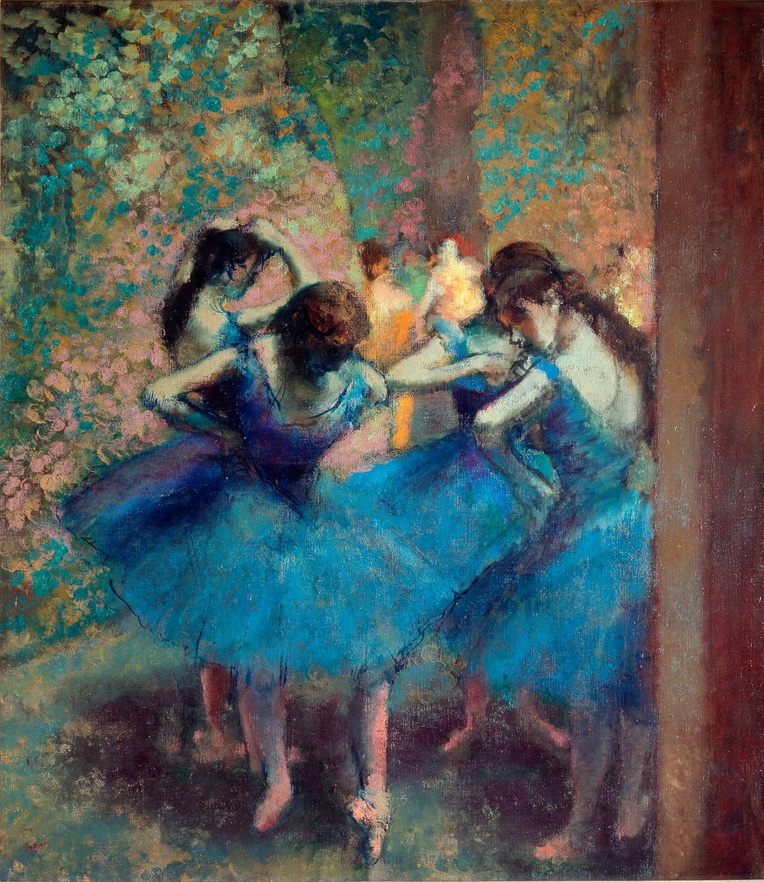 Dancers in Blue by Edgar Degas