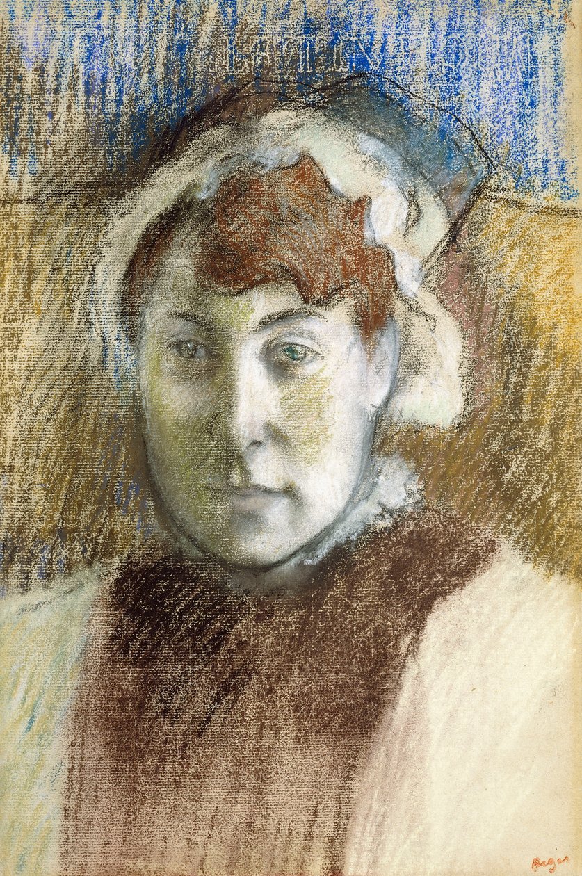 Head of a Woman by Edgar Degas
