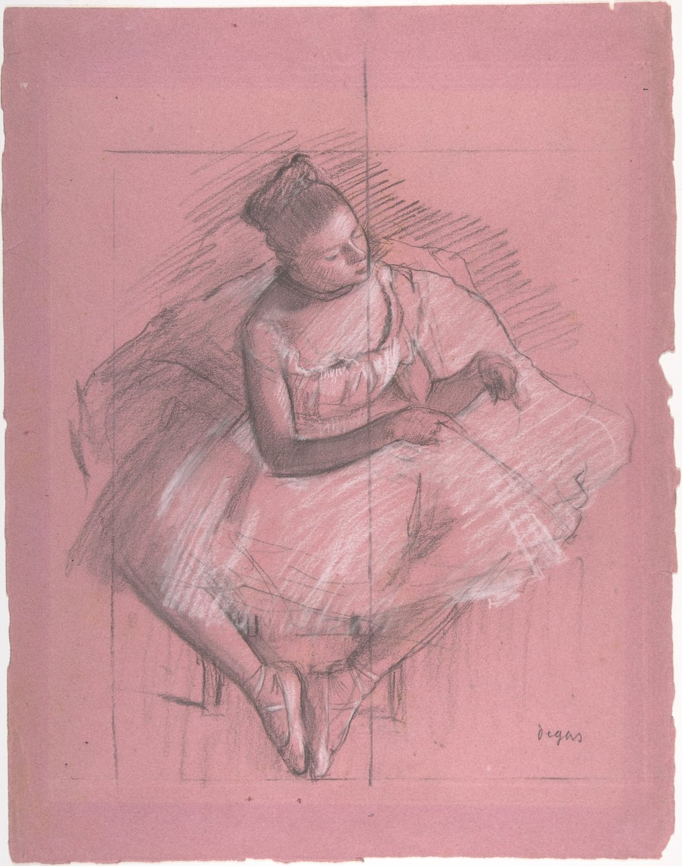 Seated Dancer by Edgar Degas