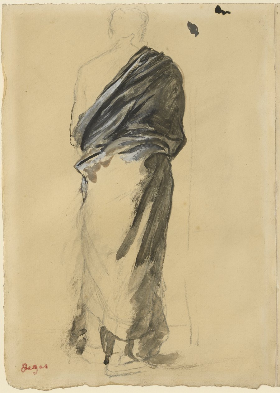 Study of Drapery by Edgar Degas