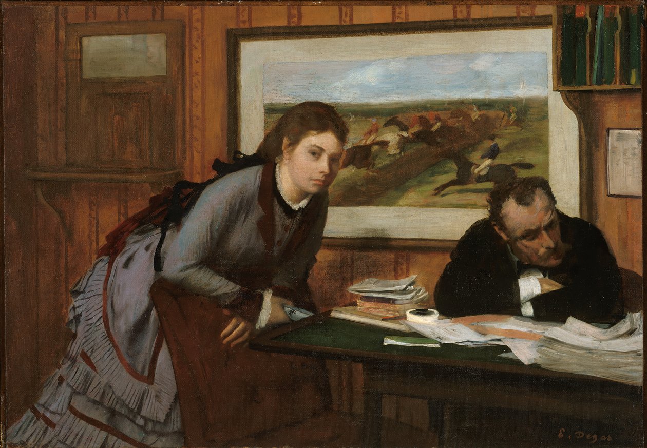 Sulking by Edgar Degas