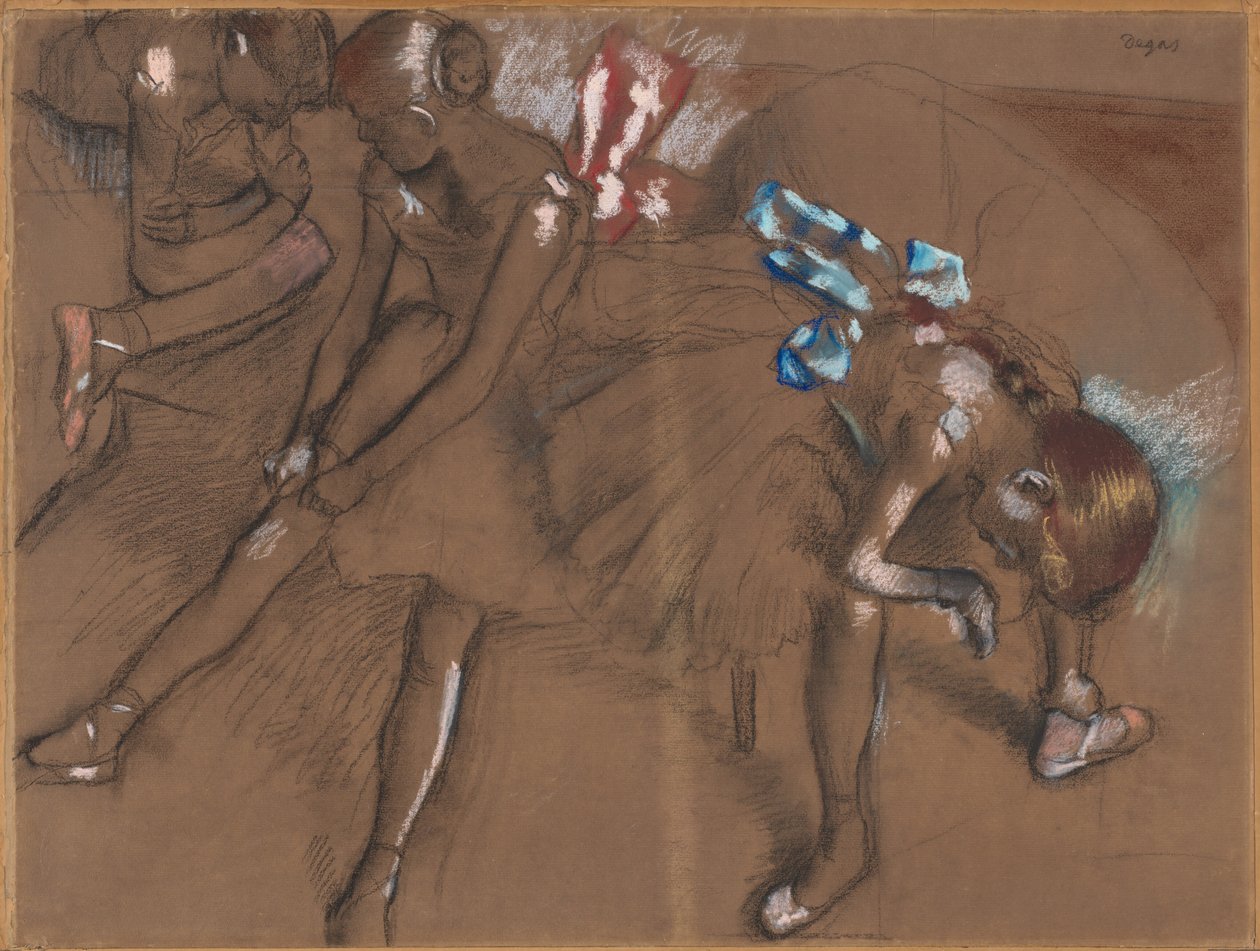 Three Dancers Resting by Edgar Degas