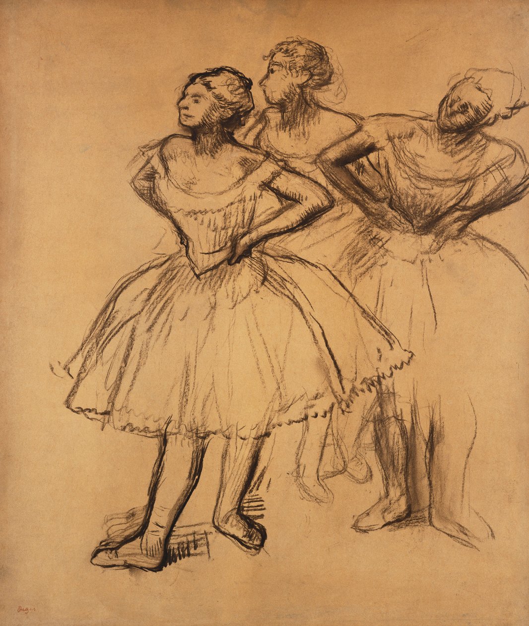 Three Dancers by Edgar Degas