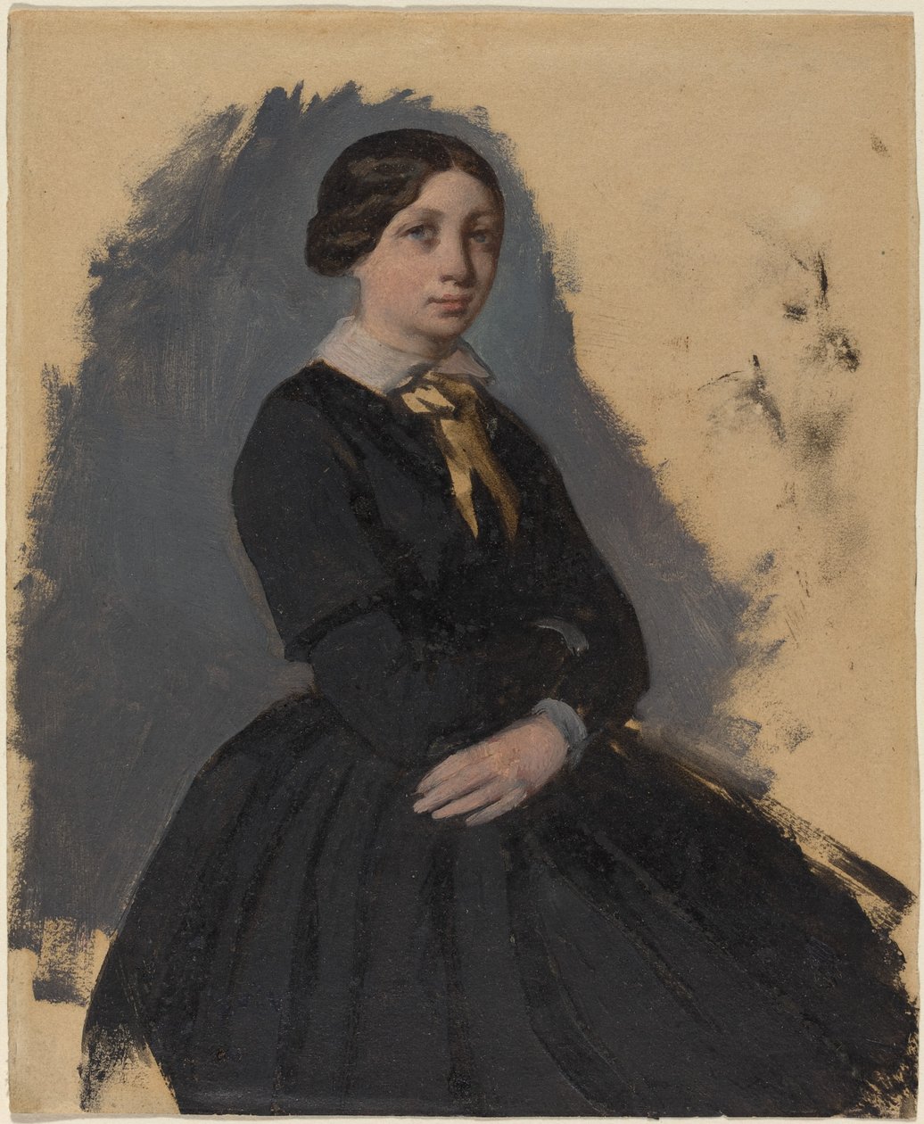 Young Woman in Black by Edgar Degas
