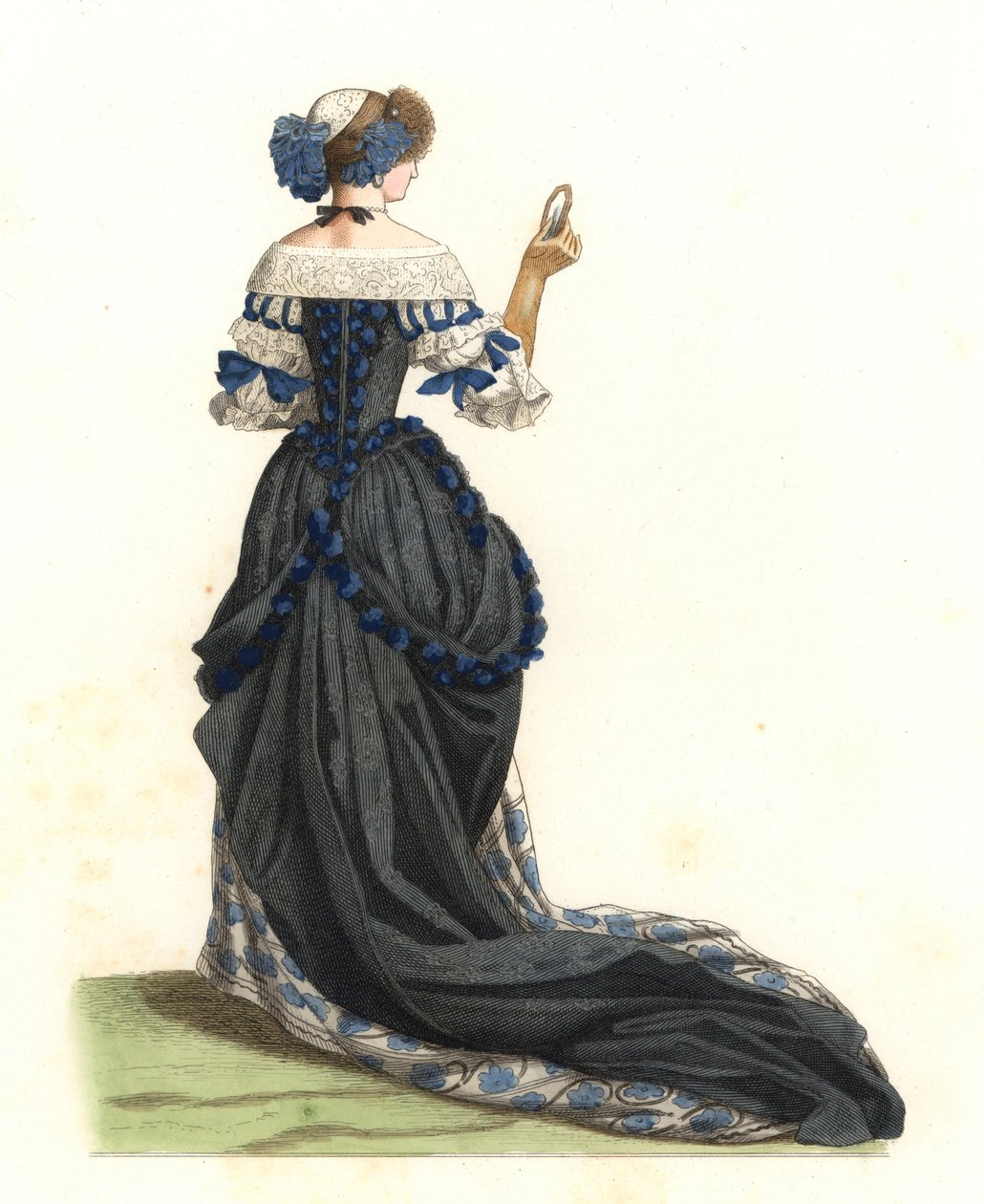 French Woman in Town Dress, French Nobility by Edmond Lechevallier Chevignard