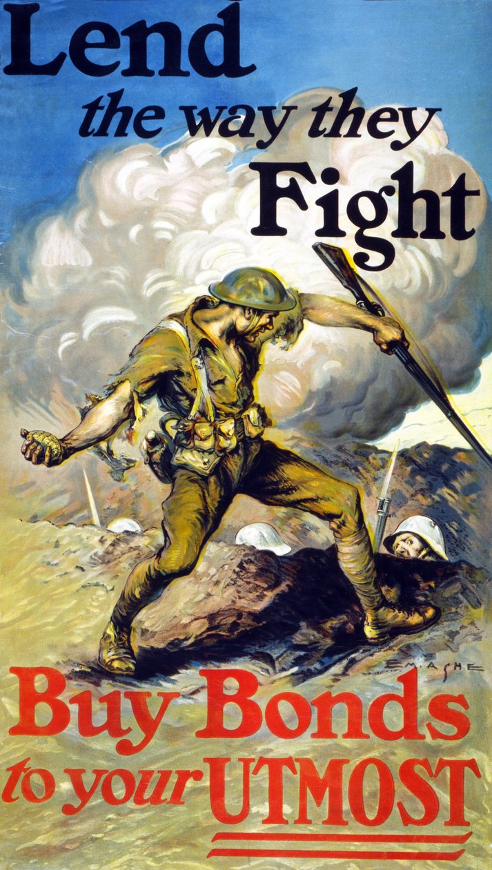 Lend the way they Fight, 1918 by Edmund Ashe