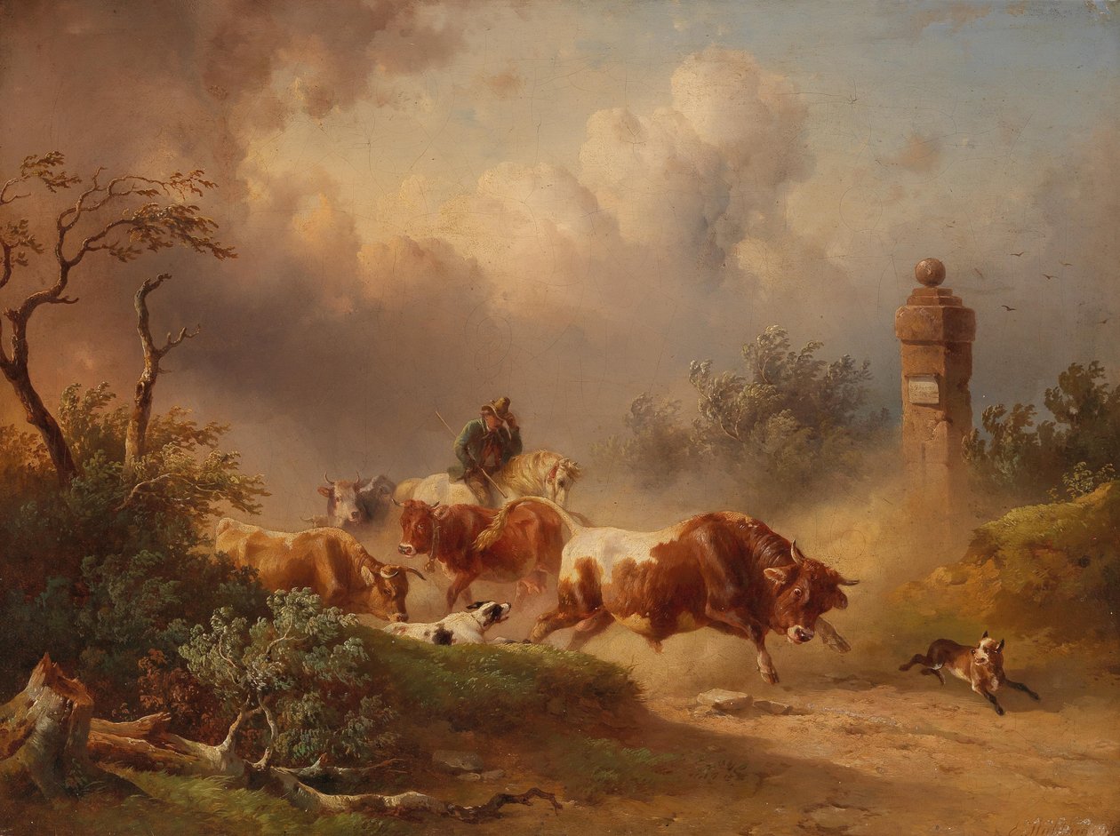 Returning Home with an Approaching Storm by Edmund Mahlknecht