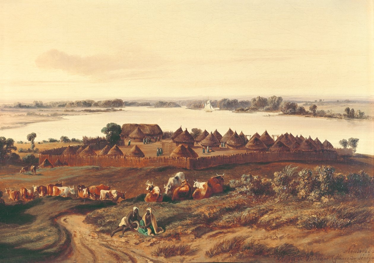 Village in Senegal by Edouard Auguste Nousveaux