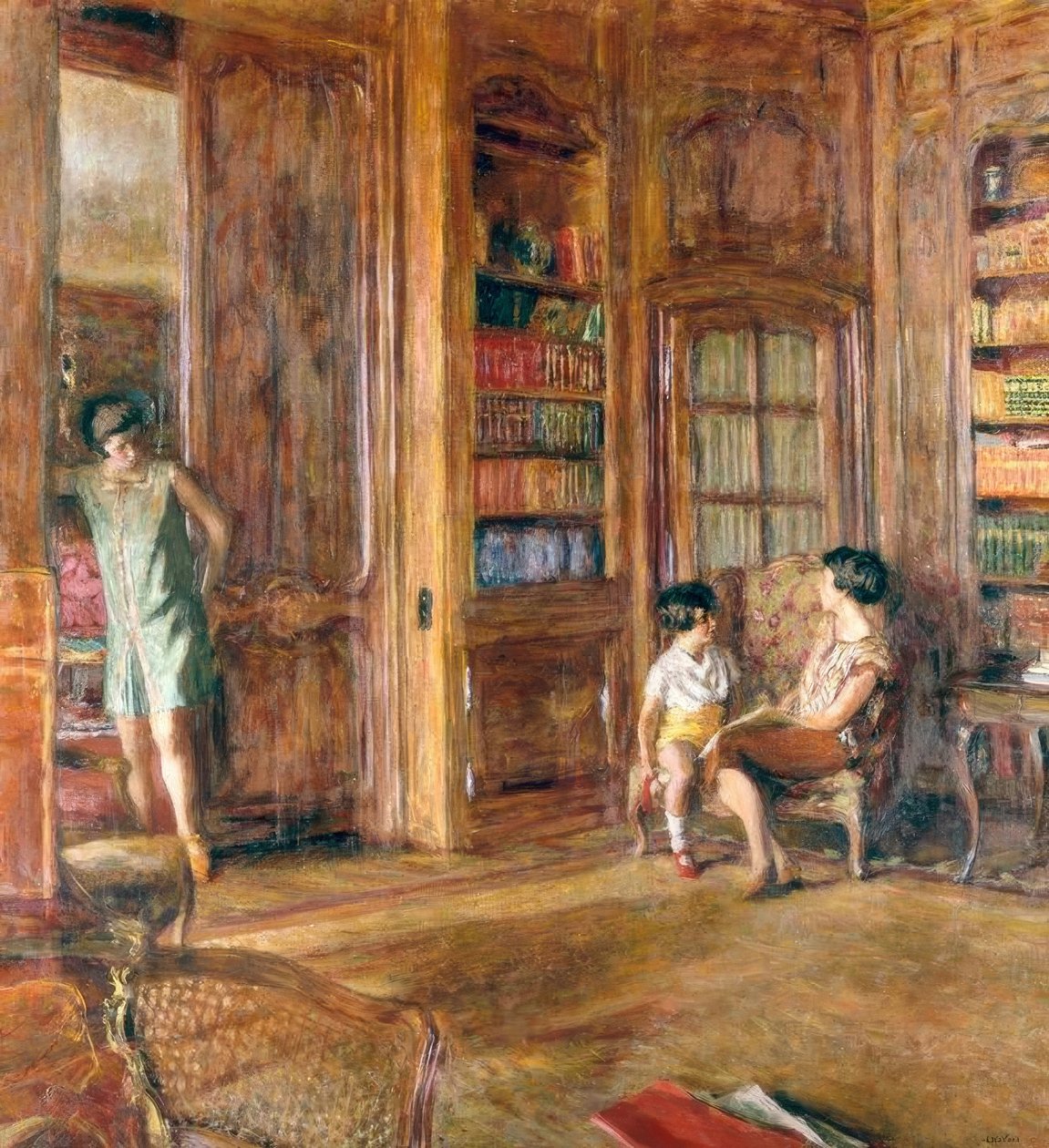 In the Library by Edouard Vuillard