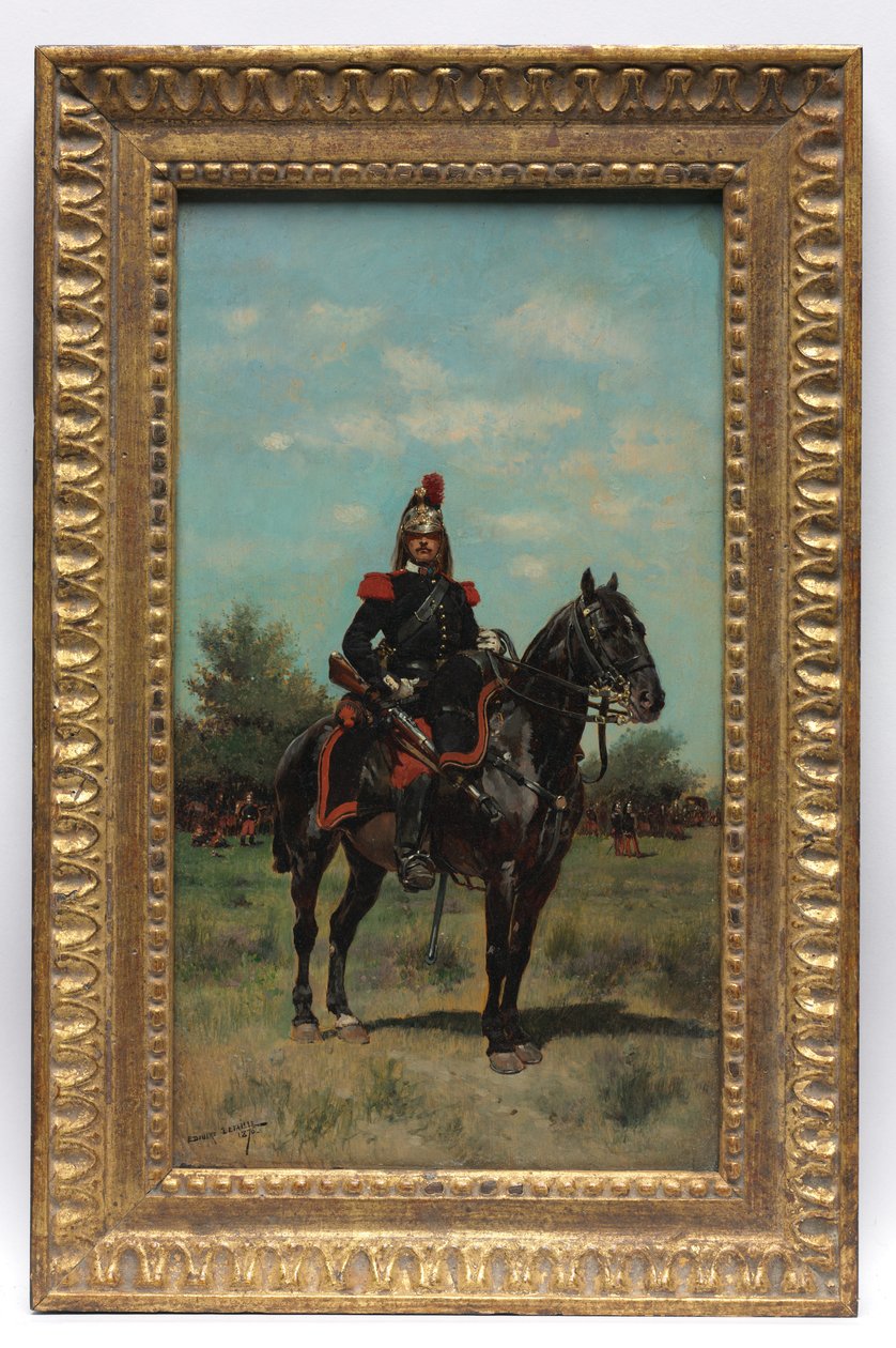 Mounted Dragoon Officer, 1876 by Jean Baptiste Edouard Detaille