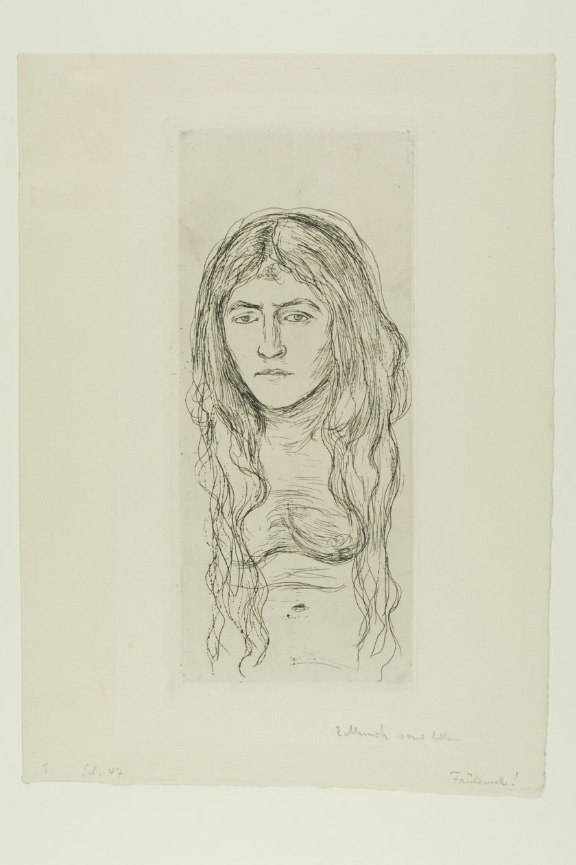 Woman with Long Hair by Edvard Munch