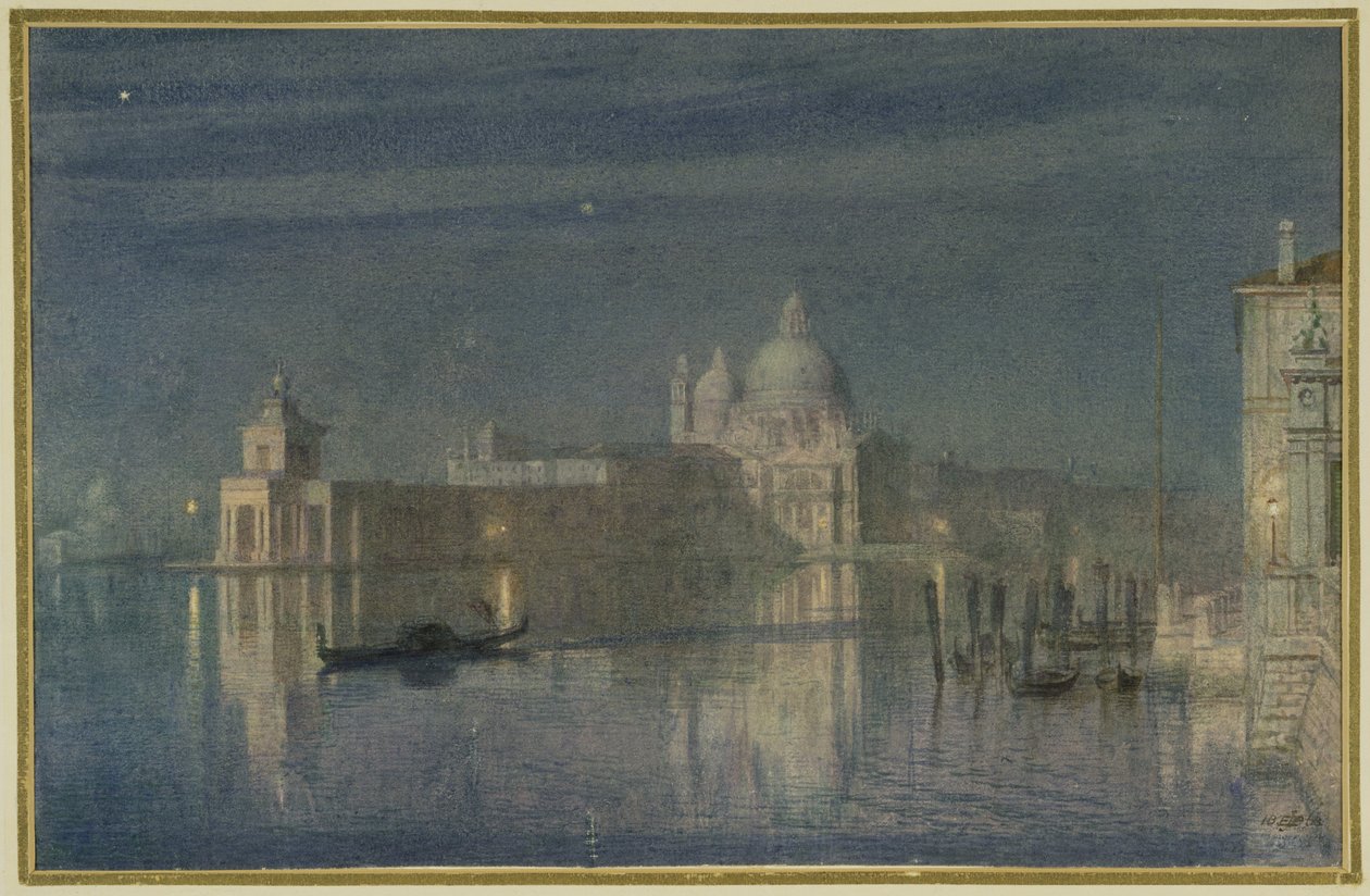 Santa Maria Della Salute, Venice, Moonlight, 1863 by Edward John Poynter