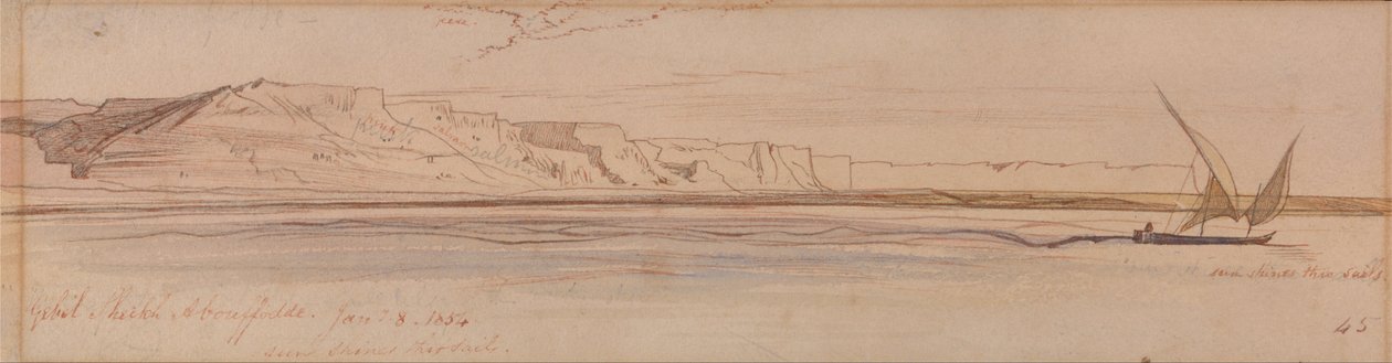 Gebel Sheikh Abu Fodde by Edward Lear