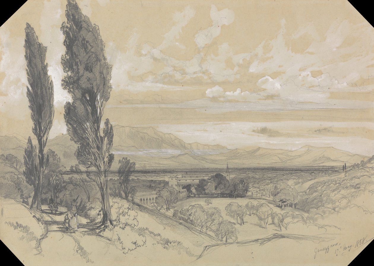 Genezzano, 17 May 1838 by Edward Lear