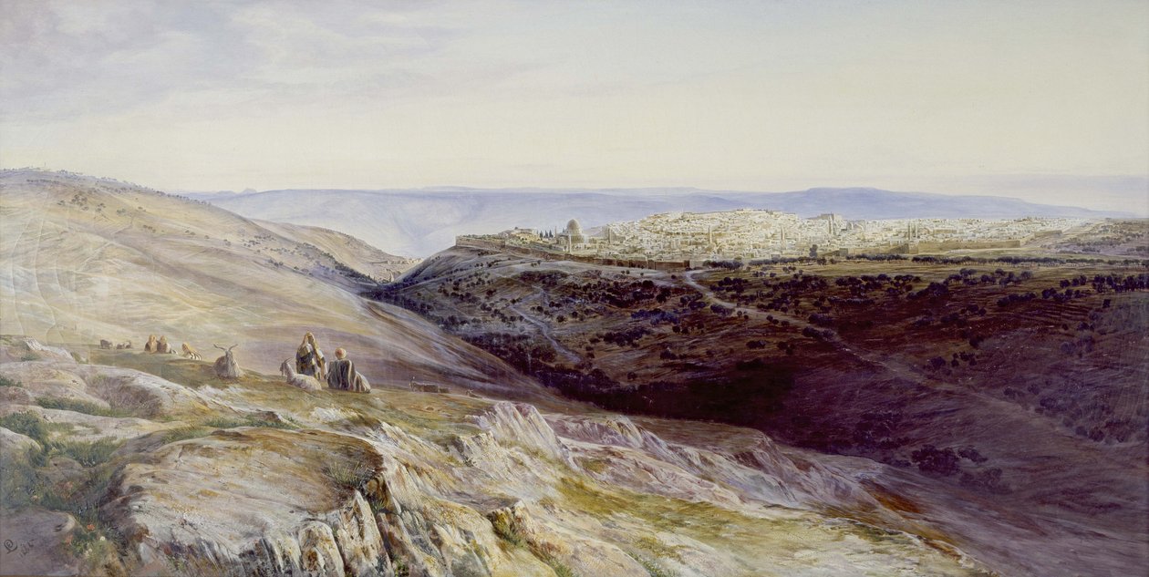 Jerusalem, 1865 by Edward Lear