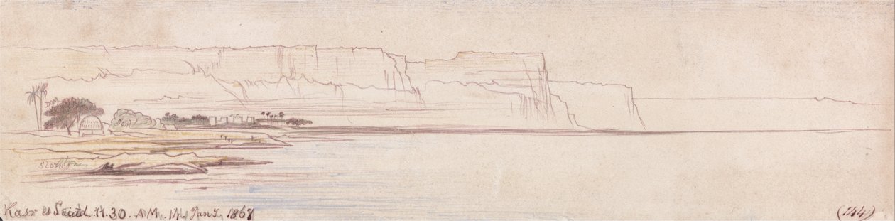 Kasr es Saiad by Edward Lear