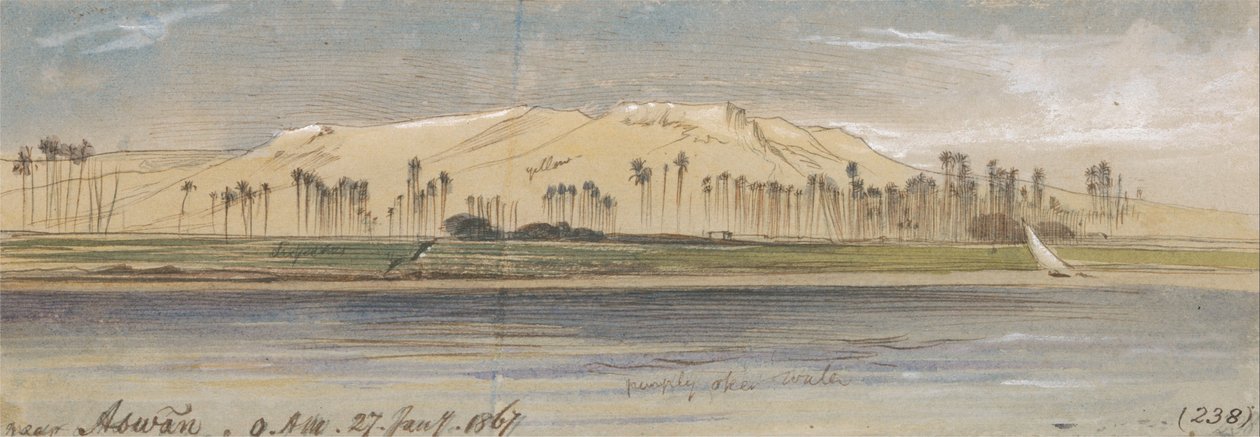 Near Aswan by Edward Lear