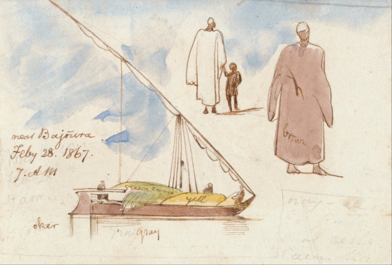 Near Bajoura by Edward Lear