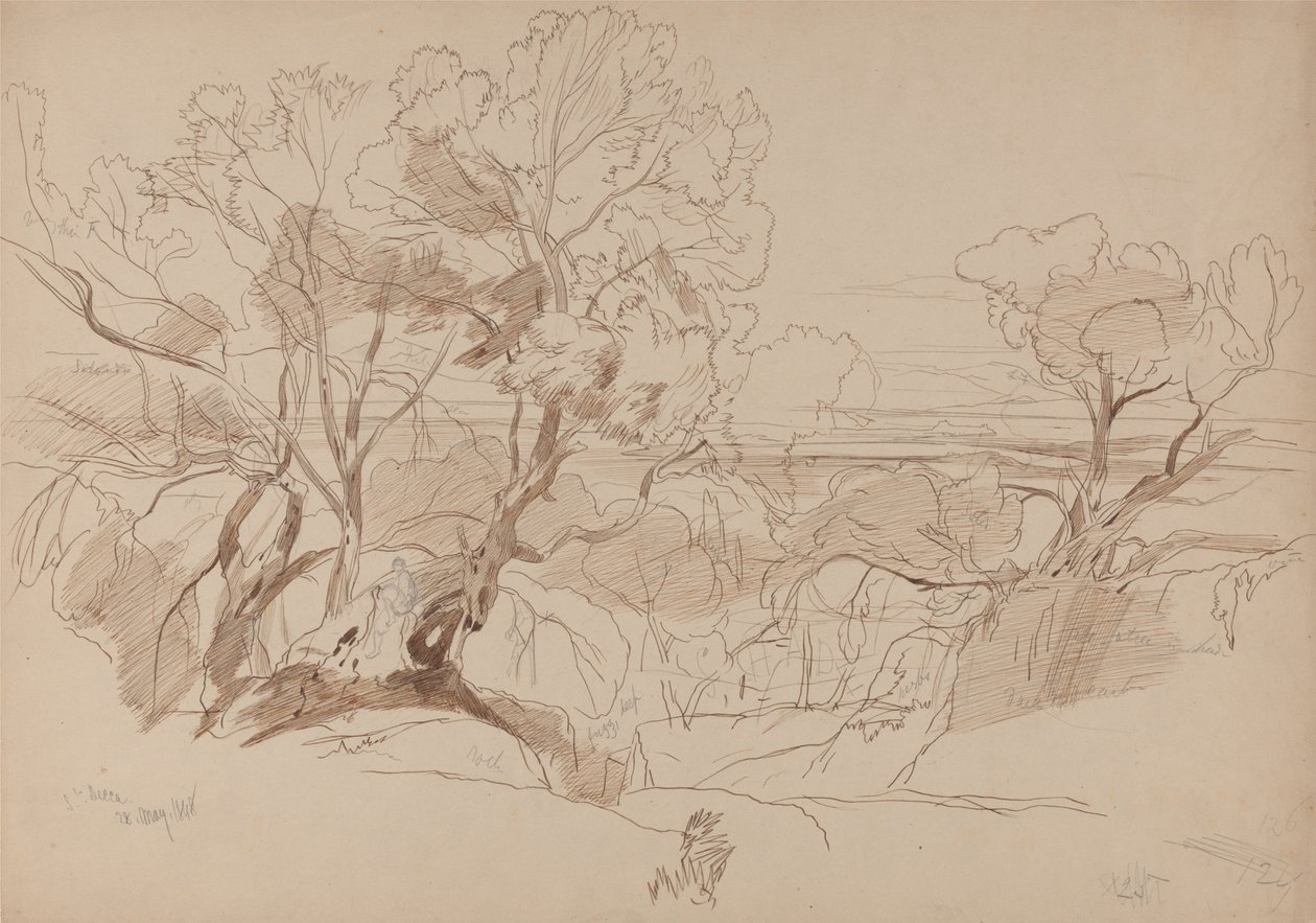 Santa Decca, Corfu by Edward Lear