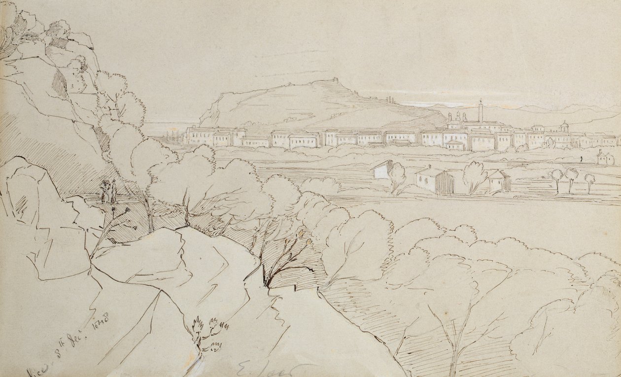View of Nice by Edward Lear
