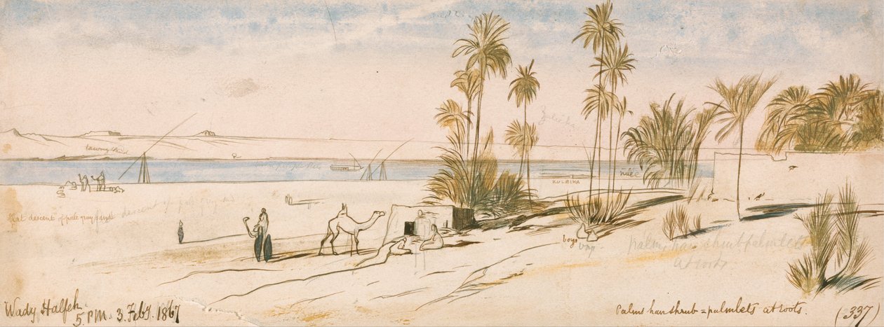 Wady Halfeh by Edward Lear