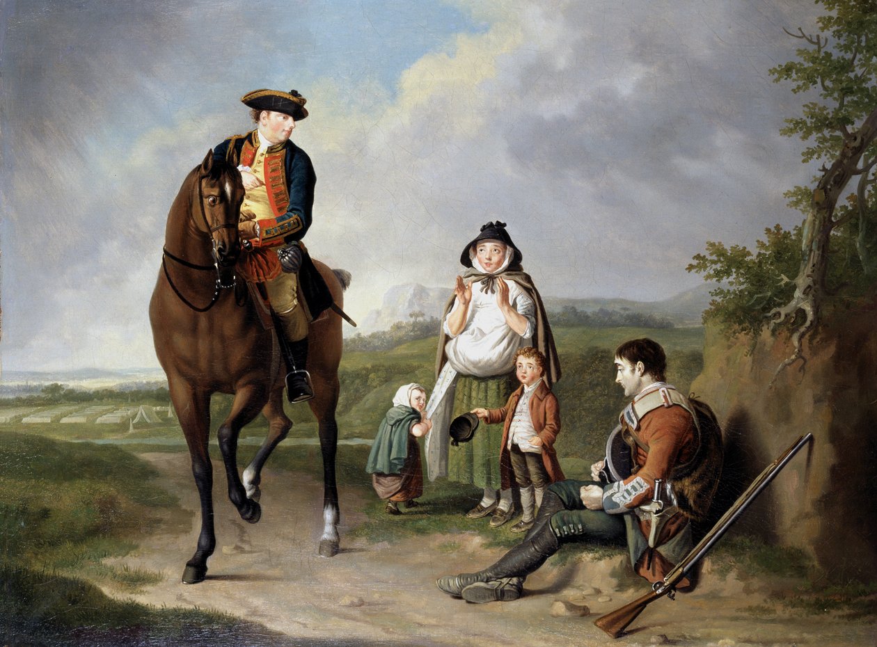 Marquess of Granby relieving a sick soldier, c.1765 by Edward Penny