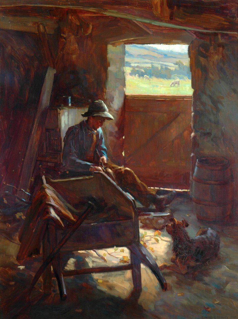 Cutting Stacks Rods, 1897 by Edward George Hobley