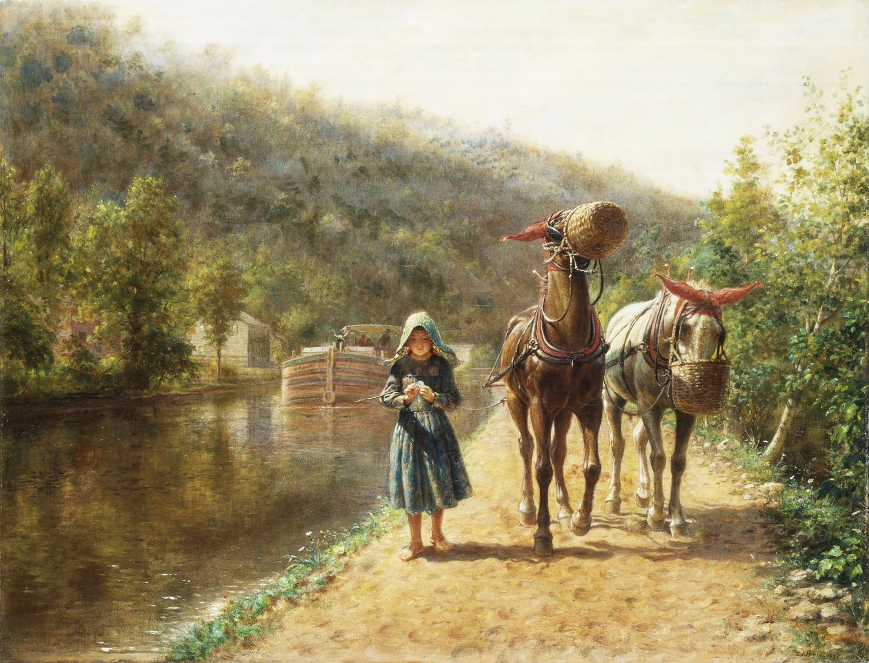 On the Towpath by Edward Lamson Henry