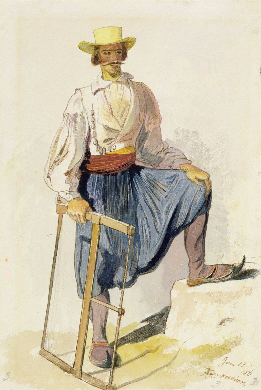 Greek Woodcutter by Edward Lear