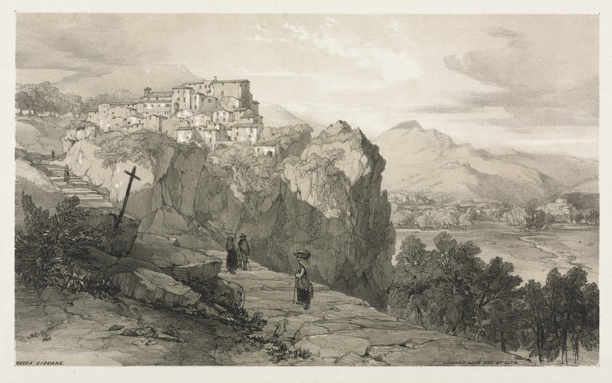 Rocca Giovane by Edward Lear