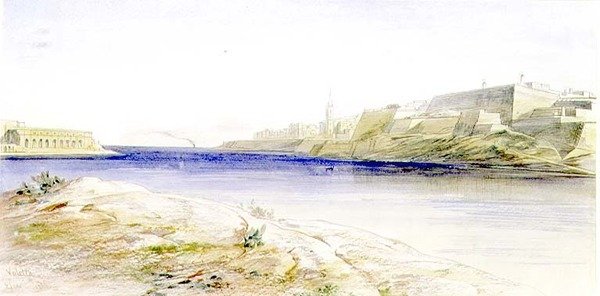 Valletta, Malta by Edward Lear